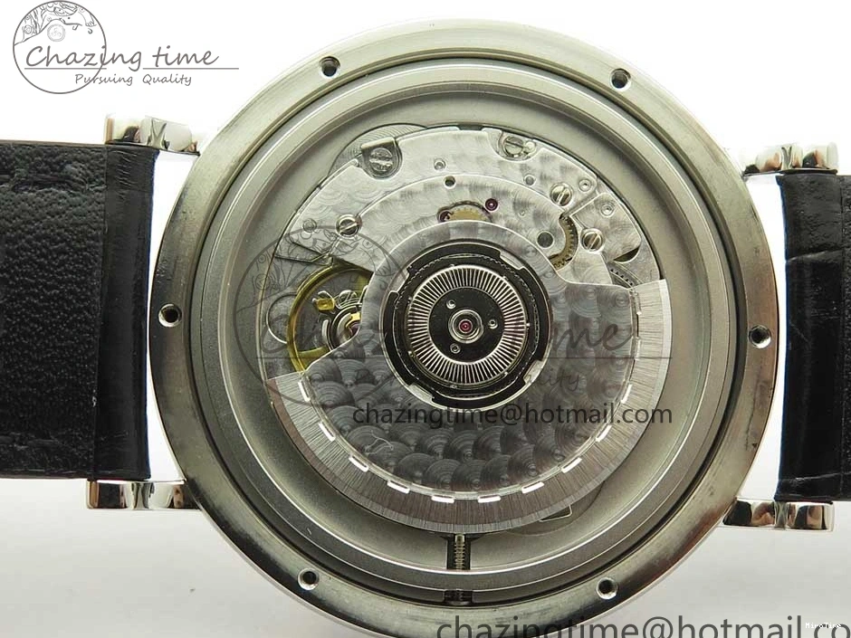 MIROTIME 1228 Portofino Automatic SS FKF 1:1 Best Edition White Dial RG Markers on Black Leather Strap A Stretchable 7141